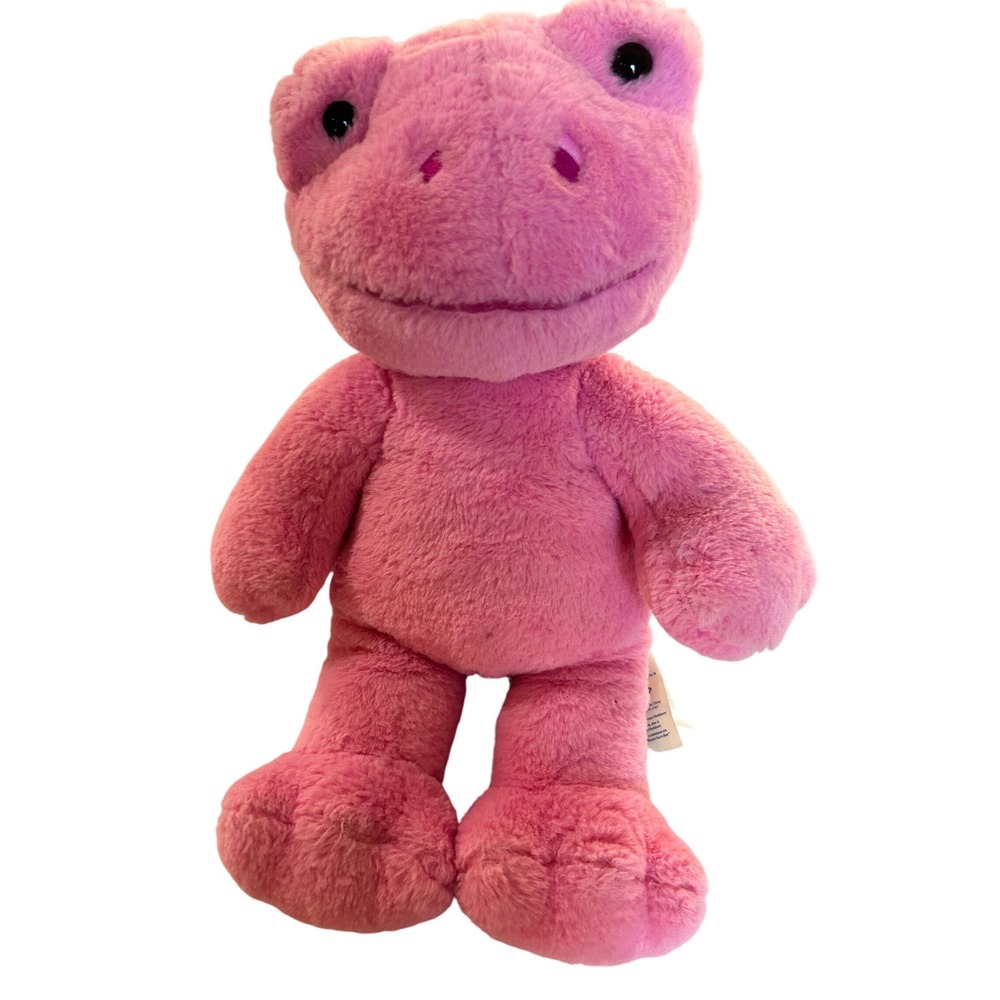 Build-A-Bear Workshop Pink Frog Plush Stuffed Animal Spring Pink Frog B-A-B